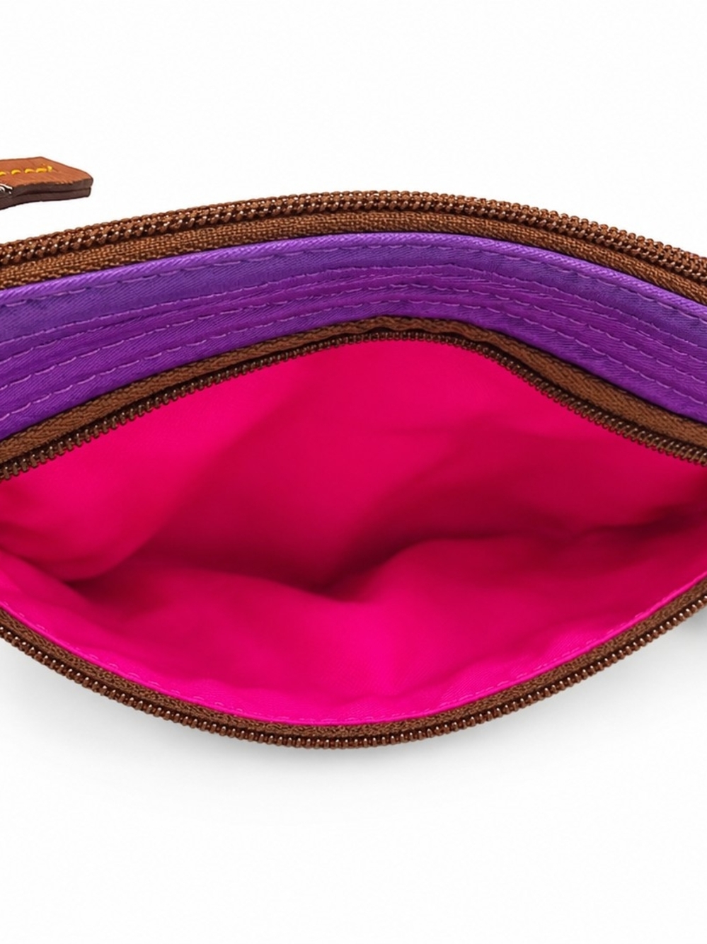 Dooney & Bourke Purple Crossbody with Tan Leather Strap # J158593 - Picture 7 of 8